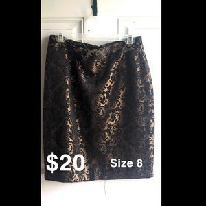 Black and gold formal skirt